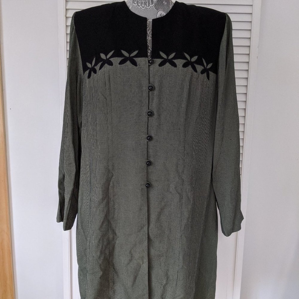 Jason Matthews Vintage Black and Olive green dress